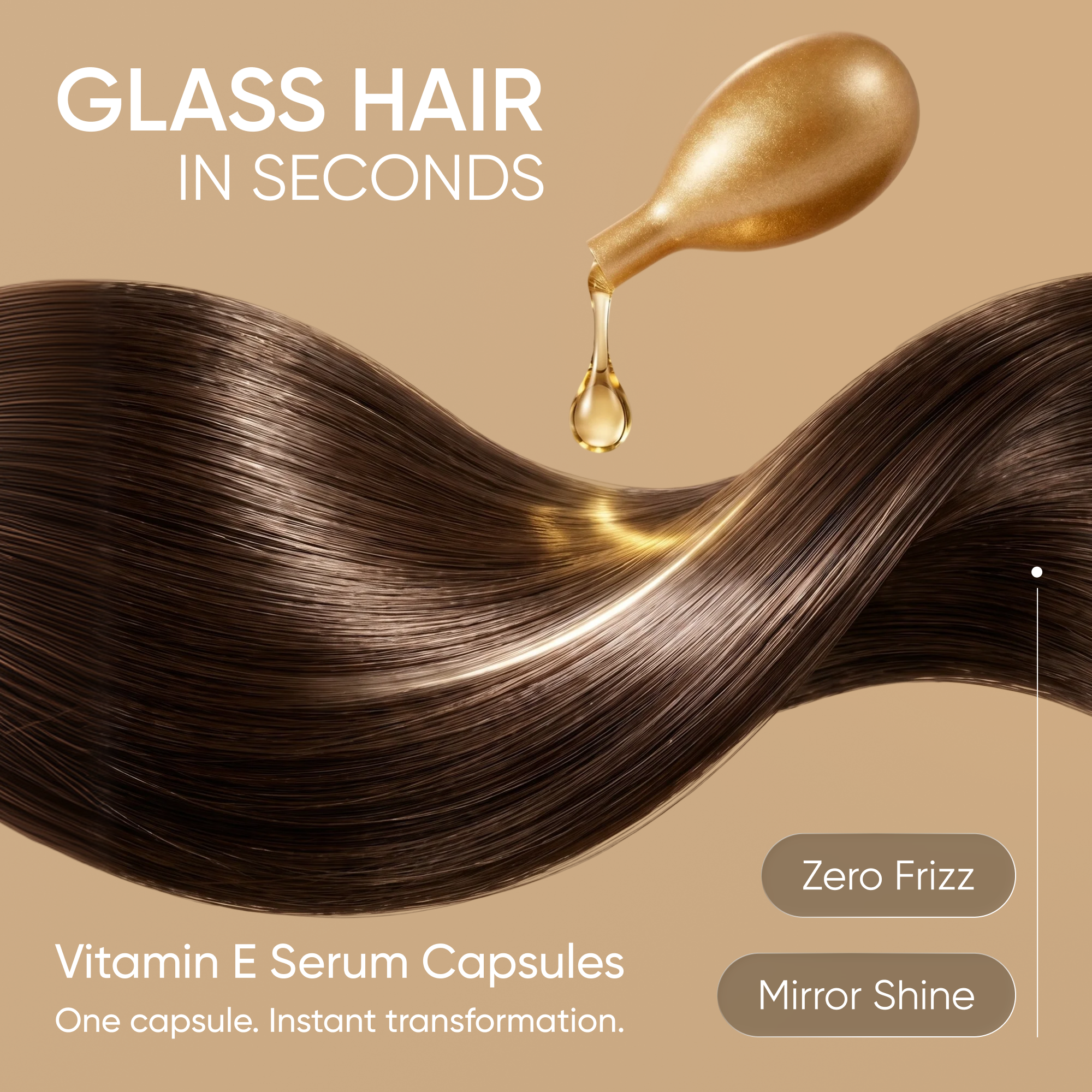 Anti-Frizz Hair Serum Capsules – Instant Shine & Smooth Hair