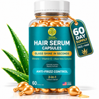 Hair Serum Capsules for Frizzy Hair - Leave-In Frizz Serum with Aloe Vera and Vitamin E