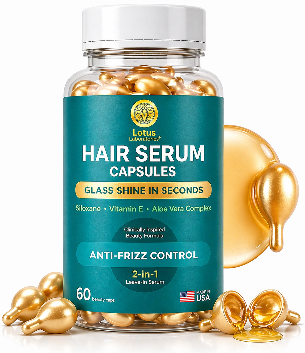 Anti-Frizz Hair Serum Capsules – Instant Shine & Smooth Hair