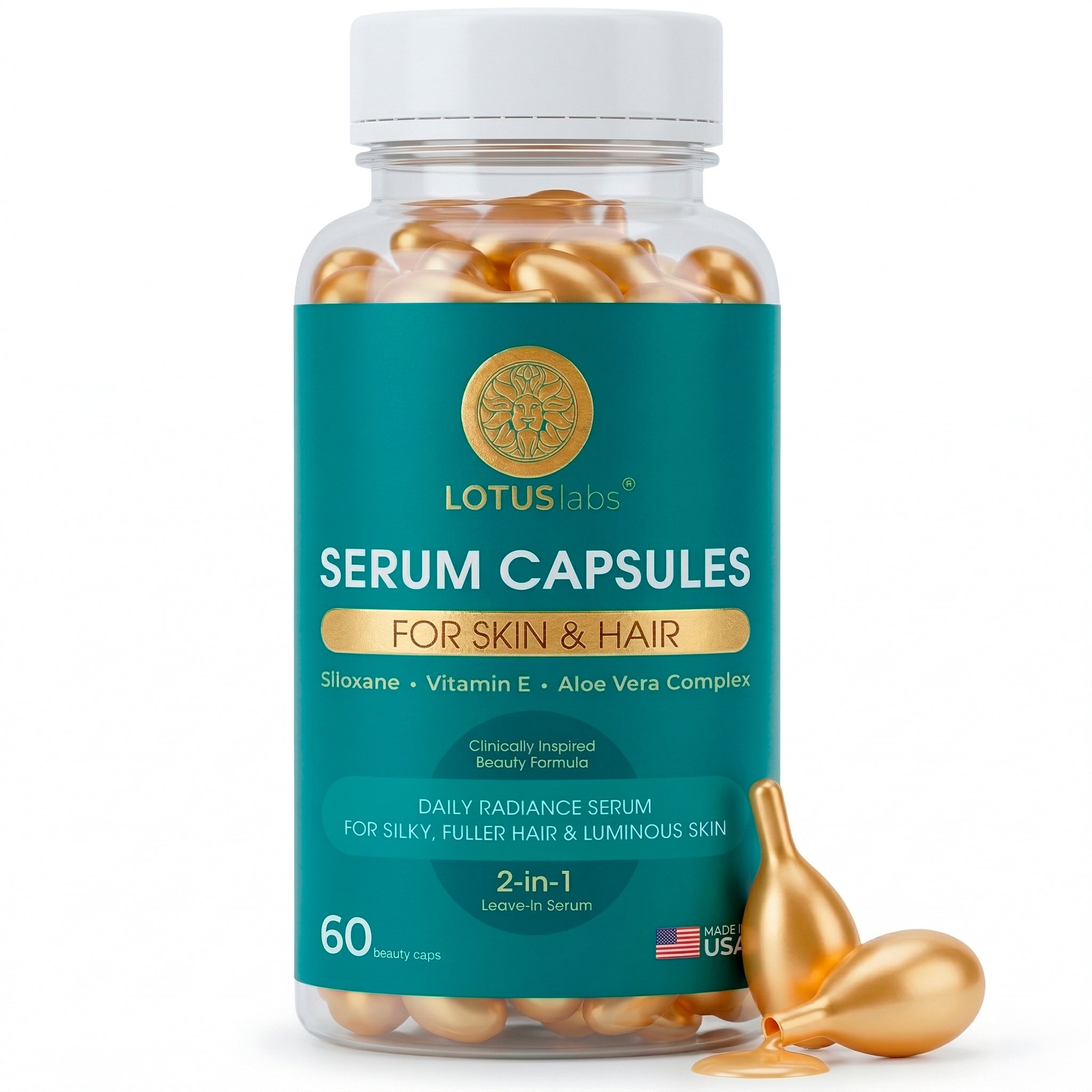 Vitamin E Serum Capsules for Hair & Skin